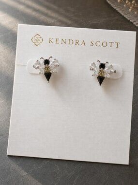 Kendra Scott Bee Silver Crystal Stud Earrings